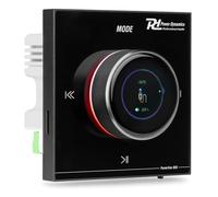 Power Dynamics Powerline B50B Amplificateur Mural Stéréo 2x25W avec BT 5.0, Noir, Lecteur MP3 USB MicroSD et Entrée AUX, Écran LCD et Panneau Tactile, Idéal Salon, Cuisine et Bureau