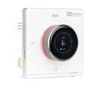 Power Dynamics Powerline B50W Amplificateur Mural Stéréo 2x25W avec BT 5.0, Blanc, Lecteur MP3 USB MicroSD et Entrée AUX, Écran LCD et Panneau Tactile, Idéal Salon, Cuisine et Bureau