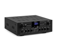 Power Dynamics PV220BT Amplificateur Audio Bluetooth 2 Zones - 2x 100W, Lecteur MP3, USB/SD, Radio FM, Entrées RCA, Entrées AUX, Télécommande MP3, Idéal pour une Installation Professionnelle