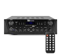 Power Dynamics Amplificateur audio PV220BT – Bluetooth 2 zones 2x100W, USB/SD, FM, télécommande