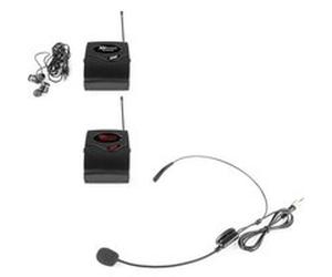 Power Dynamics TG40 Micro sans fil professionnel UHF 50 mètres, ensemble émetteur micro serre tête et récepteur écouteurs Noir G