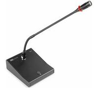 Power Dynamics Microphone de table TM370 – Micro-conférence XLR, volume réglable, métal, noir