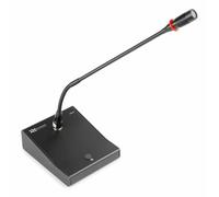 Power Dynamics Microphone de table TM370 – Micro-conférence XLR, volume réglable, métal, noir