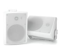 Power Dynamics WS40A Enceintes Bluetooth 2 Voies 200 Watts, Blanc 4", Livré par Paire avec Étrier de Fixation, Utilisation Intérieur ou Extérieur IP55, Télécommande Incluse