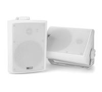 Power Dynamics WS50A Enceintes Bluetooth 2 Voies 240 Watts, Blanc 5,25", Livré par Paire avec Étrier de Fixation, Utilisation Intérieur ou Extérieur IP55, Télécommande Incluse