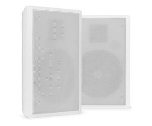 Power Dynamics WSF30W Paire d'Enceintes Murales Plates 100V 2 Voies - Blanc, 10 Watts RMS, Woofer 5,25", Tweeter 1", Idéale pour Magasins, Restaurants, Musées, Couloirs