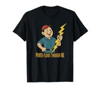 Power Flows Through Me Proud Electrician Humor T-Shirt