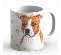power gift AMERICAN STAFF (A) - Tasse A Café Ou Pour Le The. Tasses Avec Motif De Chien et Chat. Votre Animal Prefrere -Parfait Pour Les Amoureux des Animaux. Mug En Céramique.