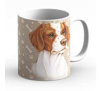power gift EPAGNEUL BRETON - Tasse A Café Ou Pour Le The. Tasses Avec Motif De Chien et Chat. Votre Animal Prefrere - Parfait Pour Les Amouraux de Animaux. Mug En Céramique.