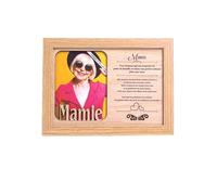 power gift MAMIE - Cadre photo en bois avec découpe 3D. Un cadre avec un joli texte avec une photo d'un être cher. Photo avec des mots d'amour. Cadre élégant, cadeau original.