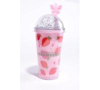 power gift SHAKE FRESH - Tasse, Gobelet réutilisable avec couvercle et paille - Double paroi - Bouchon à visser hermétique. Pour eau minérale, fruits et jus - Un cadeau pour tous les enfants.