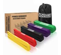 POWER GUIDANCE - 5 Bandes de Résistance en Latex Naturel (3-56kg) pour Sculpter Le Corps, Rééducation & Sport Maison