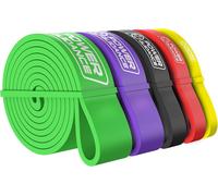 Power Guidance 5 Pièces Elastique Musculation, Elastique Sport Bande¿Bandes Élastiques De Sport Pour Musculation Fitness ¿Pilates ¿Yoga ¿Workouts¿Pochette De Rangement Incluse