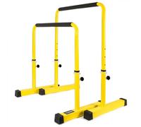 POWER GUIDANCE Barres Dip Traction Ajustable Pompe Gymnastique Barres Parallèles Haute Parallettes （Jaune）