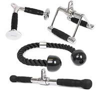 POWER GUIDANCE Combo Triceps Appuyez câble de Fixation (V Handle+Tricep Rope+Rotating Bar+V-Shaped Bar)