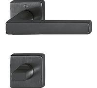 Power&Handel Hoppe 11711395 Dallas Poignée de WC carrée en laiton F96-1-r Noir satiné