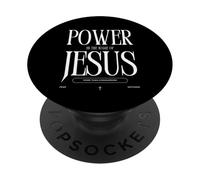 Power in The Name of Jesus More Than Conquerors Fear Nothing PopSockets PopGrip Adhésif