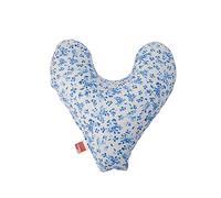 POWER INN Coussin de poitrine Hope d'environ 32 x 34 cm - Coussin en forme de cœur pour soulager la douleur après mastectomie - Coussin doux pour avant-bras ou aisselles - 100 % coton (blanc + fleurs