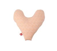 POWER INN Coussin de poitrine Hope env. 32x34 cm | Coussin en forme de cœur pour soulager la douleur après une mastectomie | Coussin doux pour le bras ou l'aisselle | 100 % coton (Beige - Fleurs)