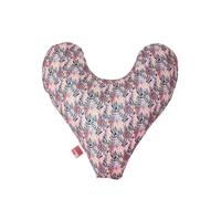 POWER INN Coussin de poitrine Hope environ 32x34 cm | Coussin en forme de cœur pour soulager la douleur après une mastectomie | Coussin doux pour le bras ou l'aisselle | 100 % coton (Rose - Fleurs)