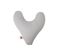 POWER INN Hope Coussin de poitrine, env. 32 x 34 cm, coussin en forme de cœur, pour soulager la douleur après une mastectomie - Coussin doux pour avant-bras ou aisselles - 100 % coton (gris clair