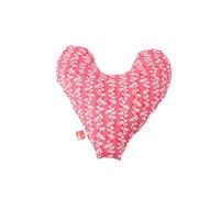 POWER INN Hope Coussin de poitrine, env. 32 x 34 cm, coussin en forme de cœur, pour soulager la douleur après une mastectomie - Coussin doux pour avant-bras ou aisselles - 100 % coton - Rose et blanc