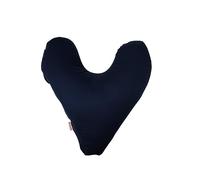 POWER INN Hope Coussin de poitrine, env. 32 x 34 cm, coussin en forme de cœur, pour soulager la douleur après une mastectomie - Coussin doux pour avant-bras ou aisselles - 100 % coton (bleu marine