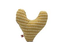 POWER INN Hope Coussin de poitrine, env. 32 x 34 cm, coussin en forme de cœur, pour soulager la douleur après une mastectomie - Coussin doux pour avant-bras ou aisselles - 100 % coton (beige - plumes)
