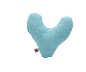 POWER INN Hope Coussin de poitrine, env. 32 x 34 cm, coussin en forme de cœur, pour soulager la douleur après une mastectomie | Coussin doux pour avant-bras ou aisselles | 100 % coton (bleu/blanc)