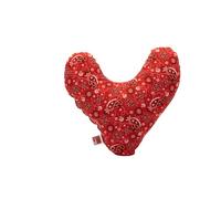 POWER INN Hope Coussin de poitrine, environ 32 x 34 cm, coussin en forme de cœur, pour soulager la douleur après une mastectomie - Coussin doux pour avant-bras ou aisselles - 100 % coton - Rouge -