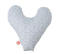 POWER INN Hope Coussin de poitrine, environ 32 x 34 cm, coussin en forme de cœur, pour soulager la douleur après une mastectomie - Coussin doux pour avant-bras ou aisselles - 100 % coton - Gris clair