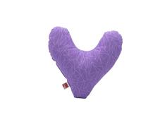 POWER INN Hope Coussin de poitrine, environ 32 x 34 cm, coussin en forme de cœur, pour soulager la douleur après une mastectomie - Coussin doux pour avant-bras ou aisselles - 100 % coton - Violet