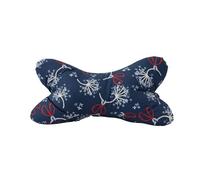POWER INN Leseknochen grand env. 44x23 cm | Coussin de nuque comme support de livre et coussin de lecture | Lavable à 60° en tissu de designer de haute qualité 100% coton (coton, bleu foncé)
