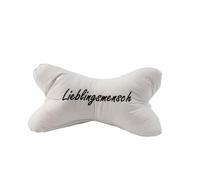 POWER INN Leseknochen grand env. 44x23 cm | Coussin de nuque comme support de livre et coussin de lecture | Lavable à 60° en tissu de designer de haute qualité 100% coton (coton, beige #3)