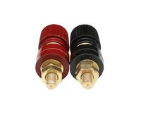 Power Junction Poteau connecteur terminal M5 M6 M8 M10 - Vis filetée - Noir + rouge - Ensemble de bornes onduleurs - Bloc d'alimentation - Raccord de connexion (M5, lot de 2 paires)