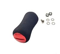 Power Knob Poignée de moulinet de pêche EVA pour modèles Daiwa - Système de roulement lisse 40 x 19 mm Noir (rouge)