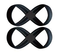 Power Lifting Gasting 1 paire de 8 haltérophiles en forme de 8 - Avec bandes d'articulation à haute intensité pour le levage de deadlifting, le strongman, et l'entraînement de fitness | Queue longue