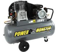 MECAFER Compresseur 100 L 3HP Bicylindre courroie 10 bars Semi Pro PowerMonster