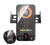 Power Mount Go - Chargeur de voiture sans fil 15 W à charge rapide pour grille d'aération | Système de verrouillage automatique intelligent avec prise en main stable pour la navigation, la musique, la