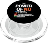 Power of NO Work Life Balance Citations | Travail de Bureau Sarcastique PopSockets PopGrip pour MagSafe