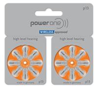 Power One Lot de 8 Piles pour appareils auditifs Big Comfort Pack, Taille 13, approuvées sans Fil, Longue durée de Vie, Technologie Zinc-air, sans Mercure, 1,45 V, 80 Piles (Lot de 8, Lot de 10)