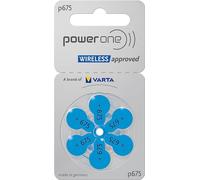 Power One - p675 - Implant Plus Cocleari Piles pour appareils auditifs - Bleu - Lot de 6
