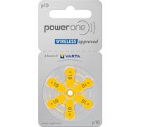 6 Piles auditives Power One Zinc Air 10