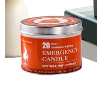 Power Outages Candles - 7.5x6cm Unscented Survival Candle, Long Lasting Candles | 20-30 Hours Burn Time, Outdoor Gear For Survival Shelter Lighting Wilderness Camping Trips Tent Lighting