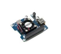 Power Over Ethernet HAT (F) pour Raspberry Pi 5/CM 5 Ventilateur de refroidissement intégré haute puissance avec dissipateur thermique en métal Prend en charge la norme réseau 802.3af/at
