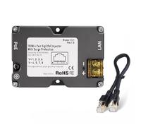 Power Over Ethernet Injecteur 150W Gigabit Injecteur Poe Passif avec câble Cat8 pour Satellite Internet Kit Dishy V2 Home Office School Aluminium Alliage