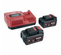 Power pack 55 R - 1 Chargeur 10,8 / 18 V + 2 batteries 18V 5 Ah - Flex - 532739