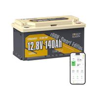 Power Queen Batterie au lithium 12V140Ah LiFePO4 ,150A BMS SOUS siège avec Bluetooth 5.0 pour les camping cars