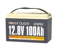 Power Queen Batterie Lithium 12V 100Ah, 15000+ Cycles pour Camping Car | Groupe 31, 1280Wh, BMS 100A, Cycle Profond, 20+ protection BMS, IP65 Étanche, 4P4S, pour Caravane Système Hors Réseau Bateau