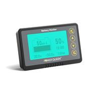 Power Queen Moniteur de batterie 500A avec shunt,Alarme programmable,Plage de tension 8V-120V,Affichage LCD, Fil blindé 20ft,Compatible avec les batteries 12V Lithium, LiFePO4, Gel, plomb-acide